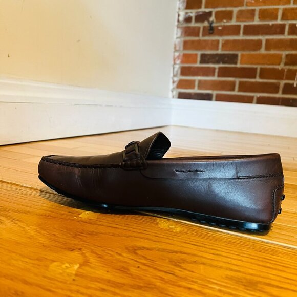 TOD'S Brown Leather Loafers Men's Size 7.5 - Picture 8 of 16